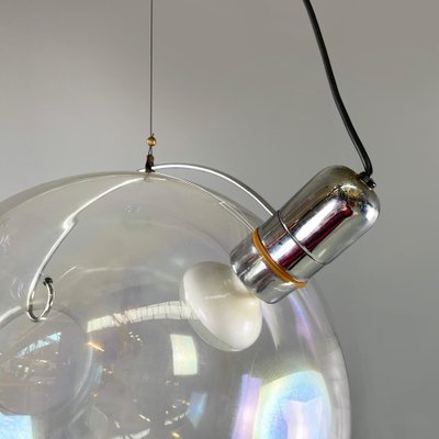 Space Age Italian Iridescent Glass Chandelier Sona attributed to Carlo Nason Lumenform, 1970s-GDD-2041608