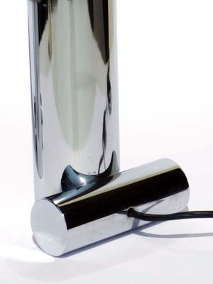 Space Age Italian Metal Chromed Table Lamps, 1970s, Set of 2-KGD-1786646