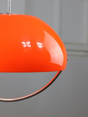 Space Age Italian Orange Acrylic Glass Pendant Lamp, 1970s-HGJ-1787642