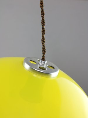 Space Age Italian Yellow Acrylic Glass Pendant Lamp, 1970s-HGJ-1757215