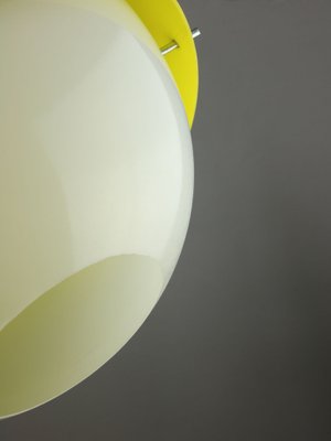 Space Age Italian Yellow Acrylic Glass Pendant Lamp, 1970s-HGJ-1757215