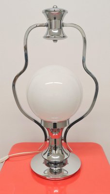 Space Age Lamp in Chromed Metal and Murano Glass, 1960s-AKW-2019675