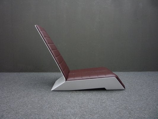 Space Age Leather & Fiberglass Lounge Chair, 1980s-UG-1813488