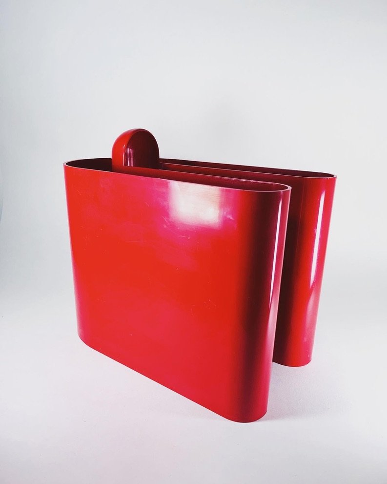 Space Age Magazine Rack by Rodolfo Bonetto for Bilumen, 1960s-HFR-1393847