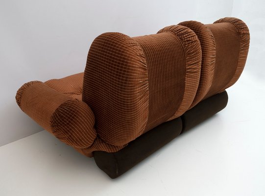 Space Age Modular Sofa in Velvet, Italy, 1970s, Set of 2-FER-1326010