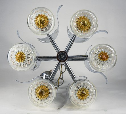 Space Age Murano Glass Chandelier from Mazzega, 1960s-1970s-RAQ-1360588