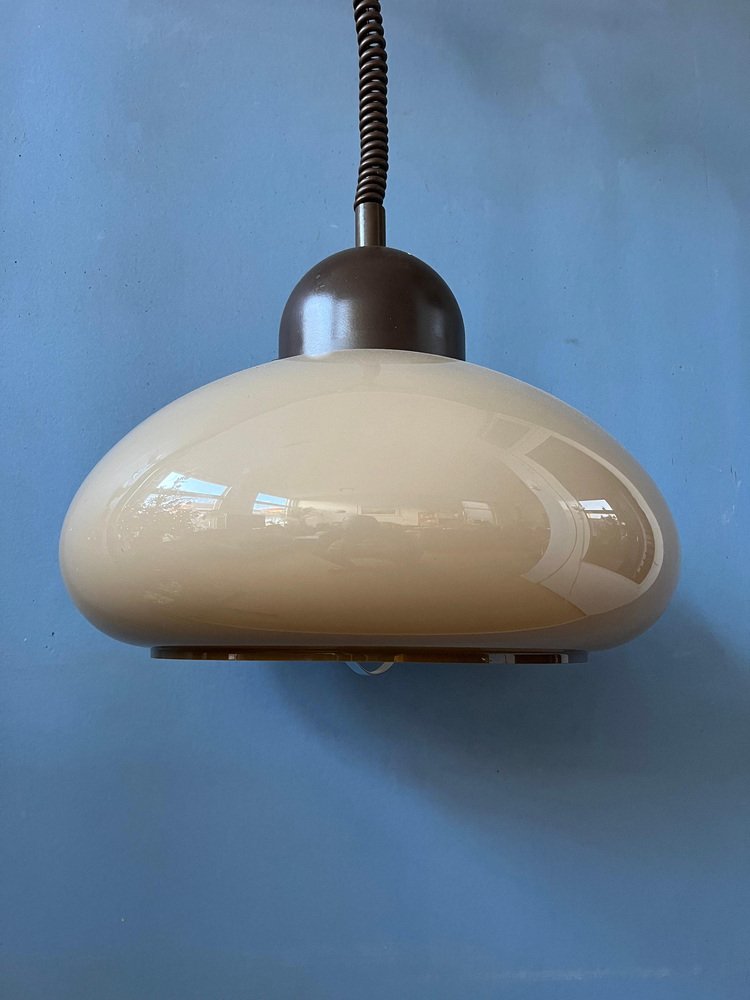 Space Age Mushroom Pendant Light from Dijkstra, 1970s