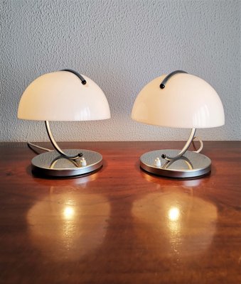 Space Age Mushroom Table Lamp by Luigi Massoni for Guzzini, Set of 2-NKJ-1295544