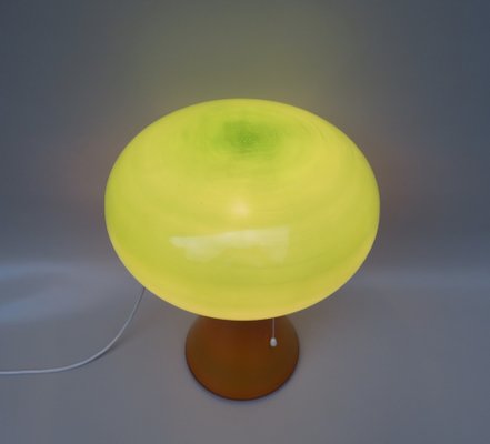 Space Age Mushroom Table Lamp in Orange & Green, 1970s-EY-1293610