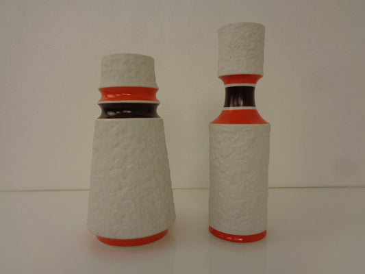 Space Age Op Art Vases from Royal KPM, 1960s, Set of 2