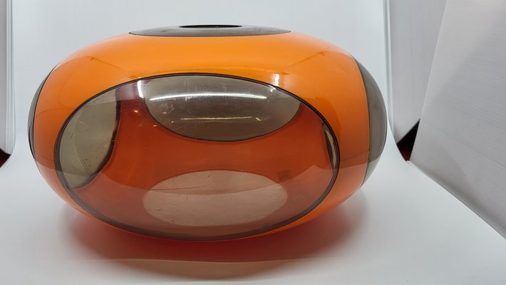 Space Age Orange Acrylic Glass UFO Lamp attributed Luigi Colani, 1970s-QCI-1770353