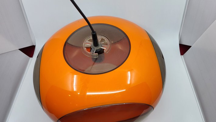 Space Age Orange Acrylic Glass UFO Lamp attributed Luigi Colani, 1970s-QCI-1770353