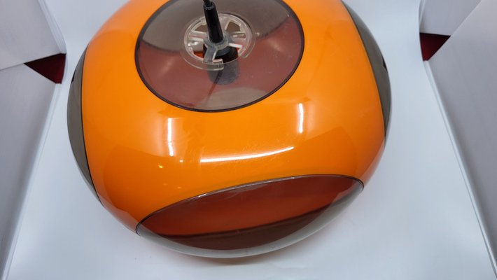 Space Age Orange Acrylic Glass UFO Lamp attributed Luigi Colani, 1970s-QCI-1770353