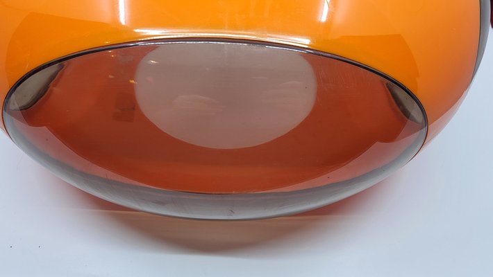 Space Age Orange Acrylic Glass UFO Lamp attributed Luigi Colani, 1970s-QCI-1770353