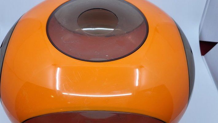 Space Age Orange Acrylic Glass UFO Lamp attributed Luigi Colani, 1970s-QCI-1770353