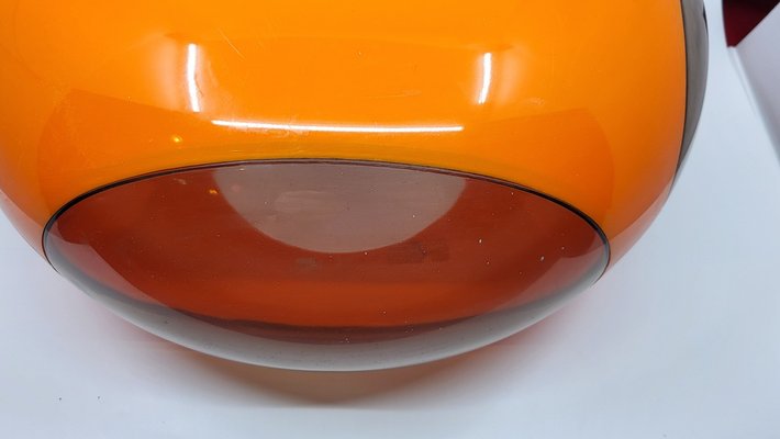 Space Age Orange Acrylic Glass UFO Lamp attributed Luigi Colani, 1970s-QCI-1770353