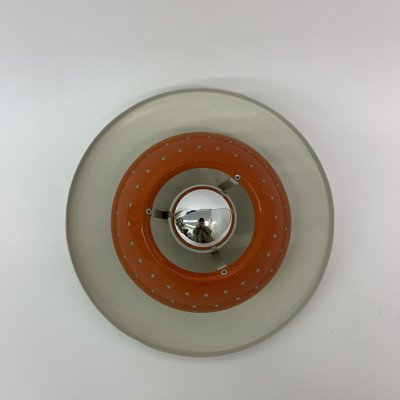 Space Age Orange Ceiling Lamp from Dijkstra, 1970s-BGP-934882