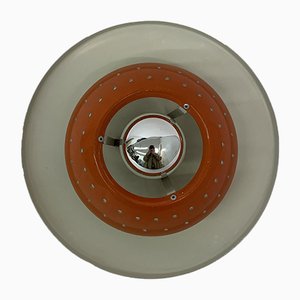 Space Age Orange Ceiling Lamp from Dijkstra, 1970s-BGP-934882