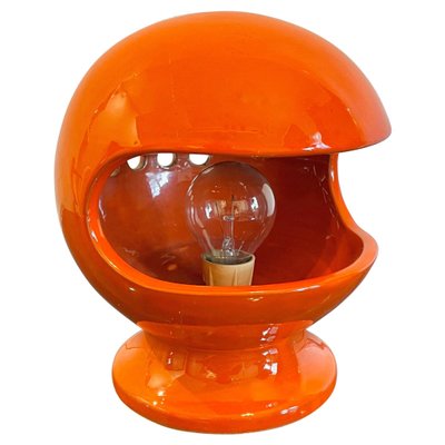 Space Age Orange Ceramic Table Lamp by Enzo Bioli for Il Picchio, Italy, 1960s-LYQ-1171397