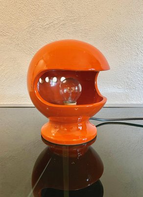 Space Age Orange Ceramic Table Lamp by Enzo Bioli for Il Picchio, Italy, 1960s-LYQ-1171397