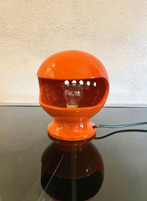 Space Age Orange Ceramic Table Lamp by Enzo Bioli for Il Picchio, Italy, 1960s-LYQ-1171397