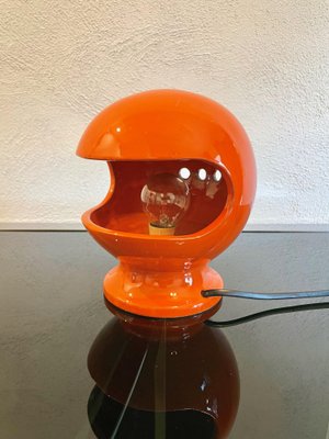 Space Age Orange Ceramic Table Lamp by Enzo Bioli for Il Picchio, Italy, 1960s-LYQ-1171397