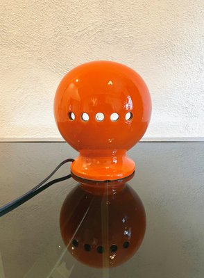 Space Age Orange Ceramic Table Lamp by Enzo Bioli for Il Picchio, Italy, 1960s-LYQ-1171397