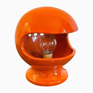 Space Age Orange Ceramic Table Lamp by Enzo Bioli for Il Picchio, Italy, 1960s-LYQ-1171397