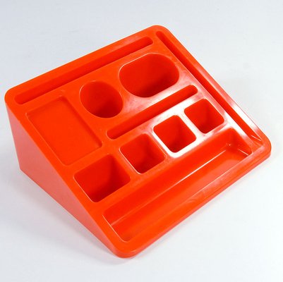 Space Age Orange Desk Organizer, 1970s-GIW-1758790