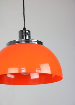 Space Age Orange Faro Pendant Lamp by Luigi Massoni for Guzzini, 1960s-HGJ-1744400