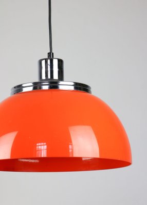 Space Age Orange Faro Pendant Lamp by Luigi Massoni for Guzzini, 1960s-HGJ-1744400