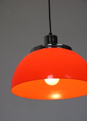 Space Age Orange Faro Pendant Lamp by Luigi Massoni for Guzzini, 1960s-HGJ-1744400