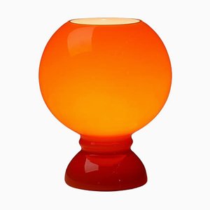 Space Age Orange Full Glass Table Lamp, 1970s-POG-1758564