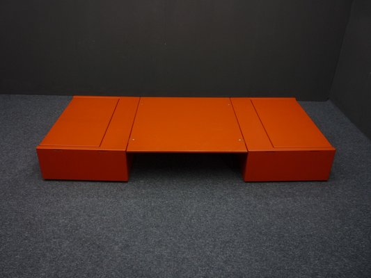 Space Age Orange Modular Lowboard, 1960s, Set of 3-UG-1742985