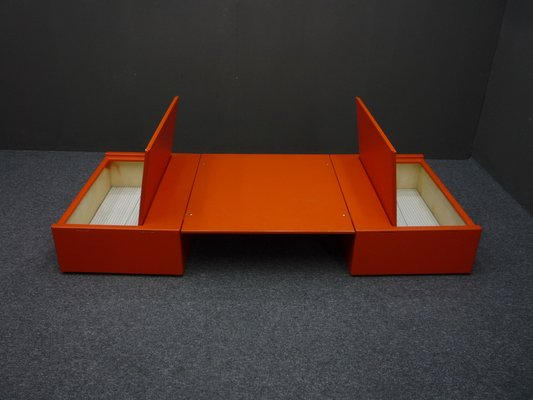 Space Age Orange Modular Lowboard, 1960s, Set of 3-UG-1742985