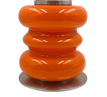 Space Age Orange Murano Glass Table Lamp, Italy, 1970s-TXN-2027663