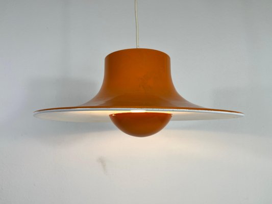 Space Age Orange Pendant Lamp from Erco, Germany, 1970s-PUK-1317204