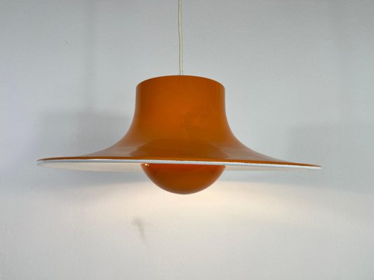 Space Age Orange Pendant Lamp from Erco, Germany, 1970s-PUK-1317204