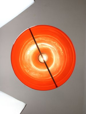 Space-Age Orange Pendant Lamp in Acrylic and Metal, 1970s-HGJ-1318731