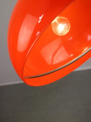 Space-Age Orange Pendant Lamp in Acrylic and Metal, 1970s-HGJ-1318731