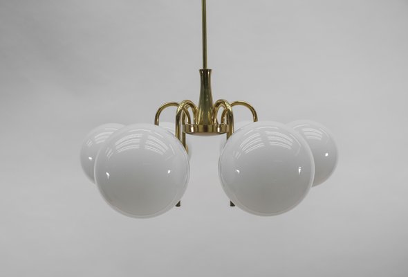 Space Age Orbit Lamp with Opaline Glass Globes, Germany, 1960s-KQB-1437915