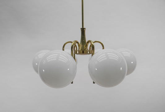 Space Age Orbit Lamp with Opaline Glass Globes, Germany, 1960s