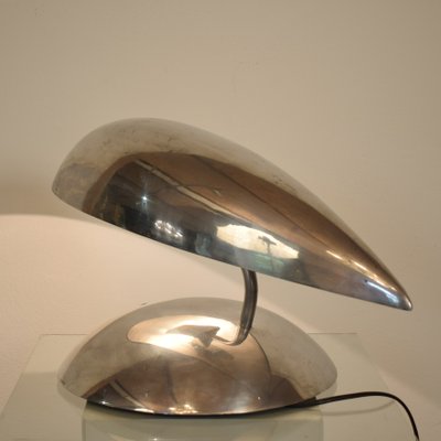 Space Age Polished Aluminum Table Lamps, 1980s, Set of 2-FB-577827