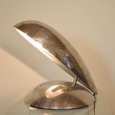 Space Age Polished Aluminum Table Lamps, 1980s, Set of 2-FB-577827