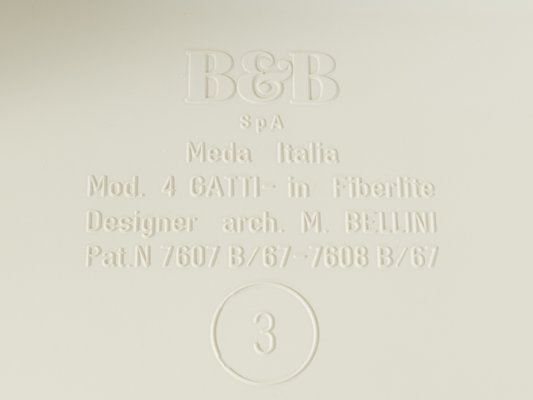 Space Age Side Table GATTI by Mario Bellini for B&b Italia / C&b Italia, Unkns, Set of 3-GPP-2021052