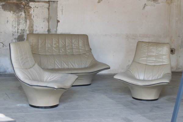 Space Age Sofa and Lounge Chairs by Gerard van den Berg, Germany, 1970s, Set of 3-LA-1783523