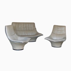 Space Age Sofa and Lounge Chairs by Gerard van den Berg, Germany, 1970s, Set of 3-LA-1783523