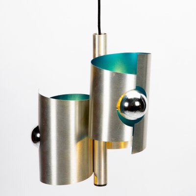 Space Age Spirelli Pendant Lamp in Turquoise-XMR-983488