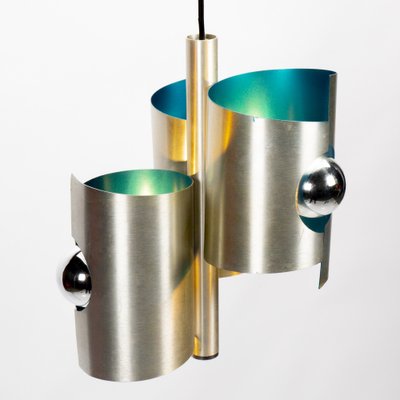 Space Age Spirelli Pendant Lamp in Turquoise-XMR-983488