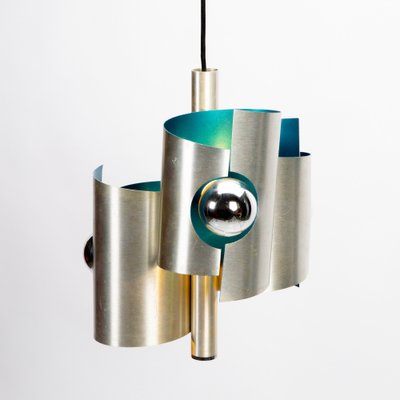 Space Age Spirelli Pendant Lamp in Turquoise-XMR-983488